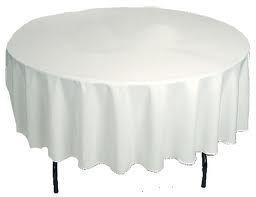 Rental store for TABLECLOTH, 90  RND  WHITE in Eunice LA
