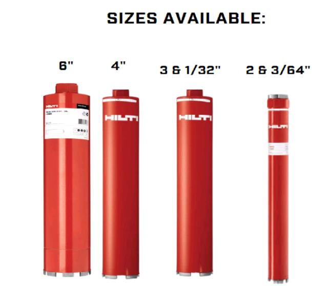 Rental store for CORE DRILL BITS  SIZES VARY in Eunice LA
